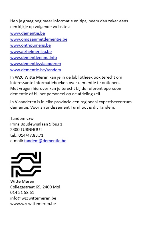 einde folder dementie